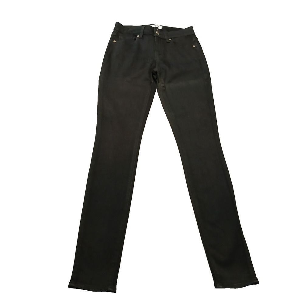 Women's Paige Verdugo Ultraβ Skinny Jeans Black high Rise Solid Stretch Denim 29